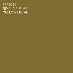 #7F6C31 - Yellow Metal Color Image